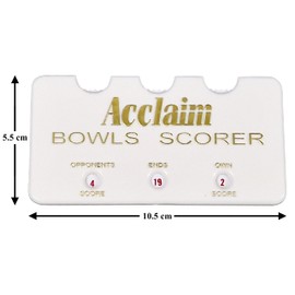 Acclaim Rectangular Pocket Bowls Scorer Scorecheck in White Opponents and Own Score Plus Ends Recessed Dials Red Numbers for Bowling
