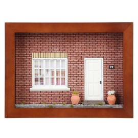 Miniature Diorama House DIY Kit – Realistic 3D Wall Art, Plaster Brick & Wood Construction, Creative Home & Storefront Models, Stem Educational Craft for Teens & Adults, Ages 14+ (English Style)
