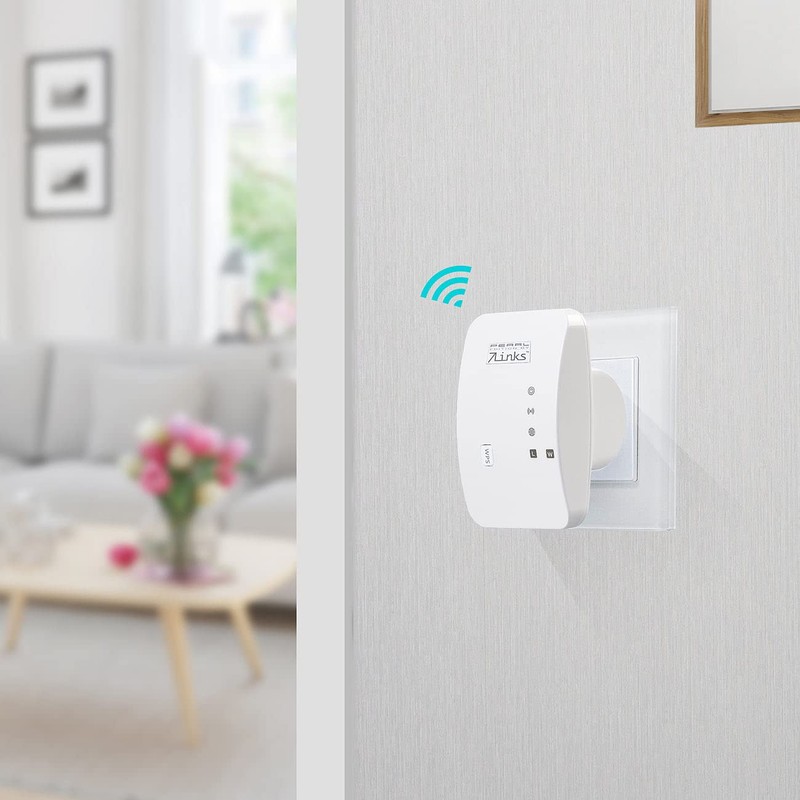 7links Internet Amplifier: Mini WiFi Repeater with WPS Button, 300