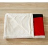 Manfei Queen and King Throw Blanket Black Red Patchwork Blanket