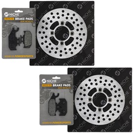 NICHE Front Brake Rotor Pad Kit Semi Metallic for Can-Am DS650 705600398 705600014 705600349 705600042 ATV
