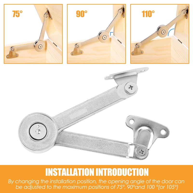 Pack of 2 Lid Support Hinge, Soft Close Lid Support