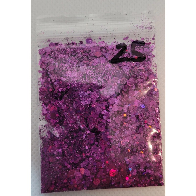 Metallic and Holographic Purple Glitter Mix - Craft - Nail