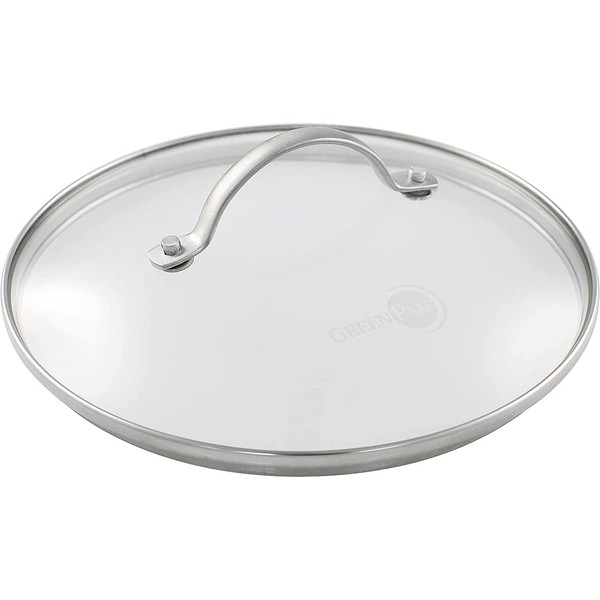 Green Pan, Glass Lid, 11.0 inches (28 cm), Stainless Steel Handle, Full Physical Strengthened, Dishwasher Safe, CC001078-001