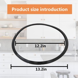 Suifaqi 09905 Pressure Canner Sealing Ring with Automatic Air Vent & Overpressure Plug Replacement Gasket for Presto Pressure Canner 02/CAA20H, 01/C13, 01/C17, 01/C22, 01/CG22