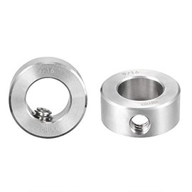 uxcell Drill Stop 9/16" I.D. Stainless Steel for Set Screws Chuck Woodworking Drill Bits Depth Holder 2Pcs