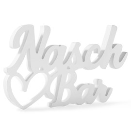 HOECMRHP Candy Bar Decoration Wooden Lettering Table Decoration for Birthdays, Weddings and Other Parties and Celebrations - White