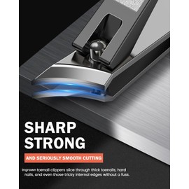 Ingrown Nail Clippers, Slanted Curved Blade Toenail Clipper for Thick Nails and Ingrown Toenails, Stainless Steel Podiatrist Nail Cutter for Seniors, Men and Women