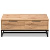 Baxton Studio Franklin Coffee Tables, Oak/Black