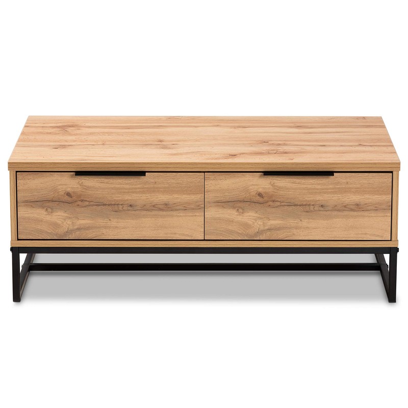 Baxton Studio Franklin Coffee Tables, Oak/Black