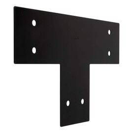 National Hardware N800-213 Decorative T Strap Outdoor Reinforcement Hardware Accents Brackets and Bracers for Pergolas Gazebos Garden Arches and Raised Garden Beds, 5 X 17 1/2 X 11 1/4, Indio, Black