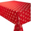 Celebration Deer Red/Gold Metallic Effect Christmas Rectangular Tablecloth Ideal For 6-8 Place Settings (70x90in-178x228cm Approx)