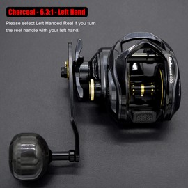 CAMEKOON Bahamut 400 Baitcaster Reels, Large Capacity for Jigging, 10+1 Stainless Steel Bearings, 35 LBs Drag, 4.5in Long Power Handle, Carbon Fiber Frame and Side Covers, Baitcasting Fishing Reel