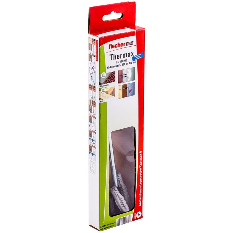 fischer TherMax 8/180 M6 Spacer Mounting System (2) for Insulation