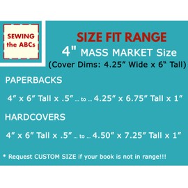 4 Inch Mass Market Paperback Book Cover 4x6, PURPLE Stretch Book Cover for Soft Cover Books, Small Book Cover for Hardcover, Fabric Book Sleeve, Stretchable, Reusable (Adults