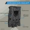 German Wear Driving Half Finger Fingerless Driving Gloves Leather Gloves