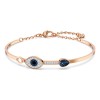Pulsera Oro Rosa Con Ojo Turco Y Zafiro Protección Elegante