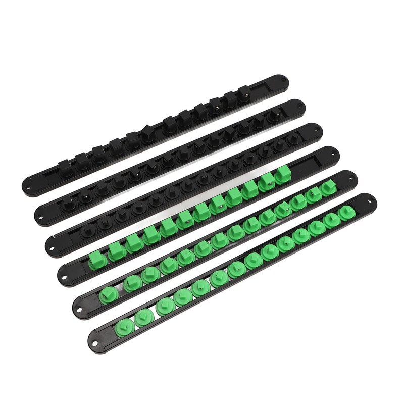6pcs Socket Organizer 360° Swivel Removable End Cap 1/4 Inch