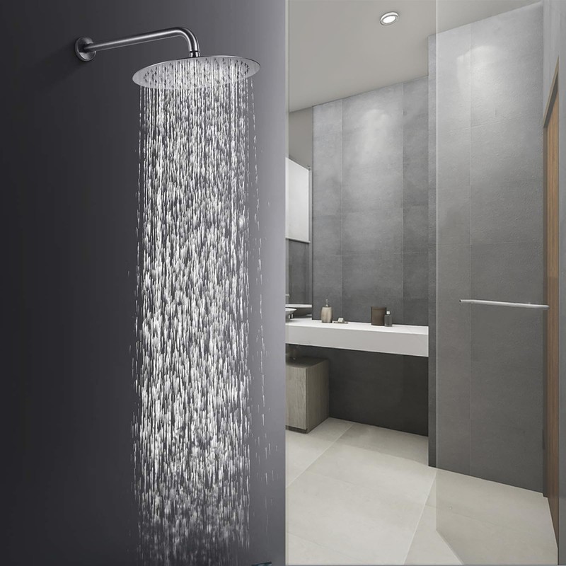 Rain Shower Head, Katezon High Flow Rainfall Showerhead Stainless Steel,