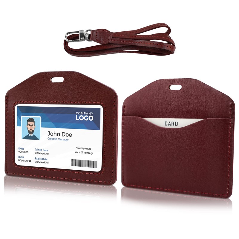Boshiho ID Card Holder, Genuine Leather, Tochigi Leather, Horizontal Type,