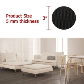 Yelanon Non Slip Furniture Pads -16pcs 3" Furniture Grippers, Non Skid for Furniture Legs,Self Adhesive Rubber Furniture Feet, Anti Slide Furniture Hardwood Floors Protectors for Keep Couch Stoppers