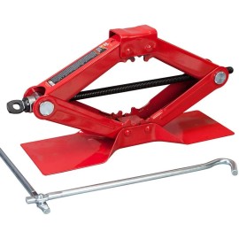 BIG RED 1.5 Ton Capacity Torin Steel Scissor Lift Jack Car Kit, Red, T10152