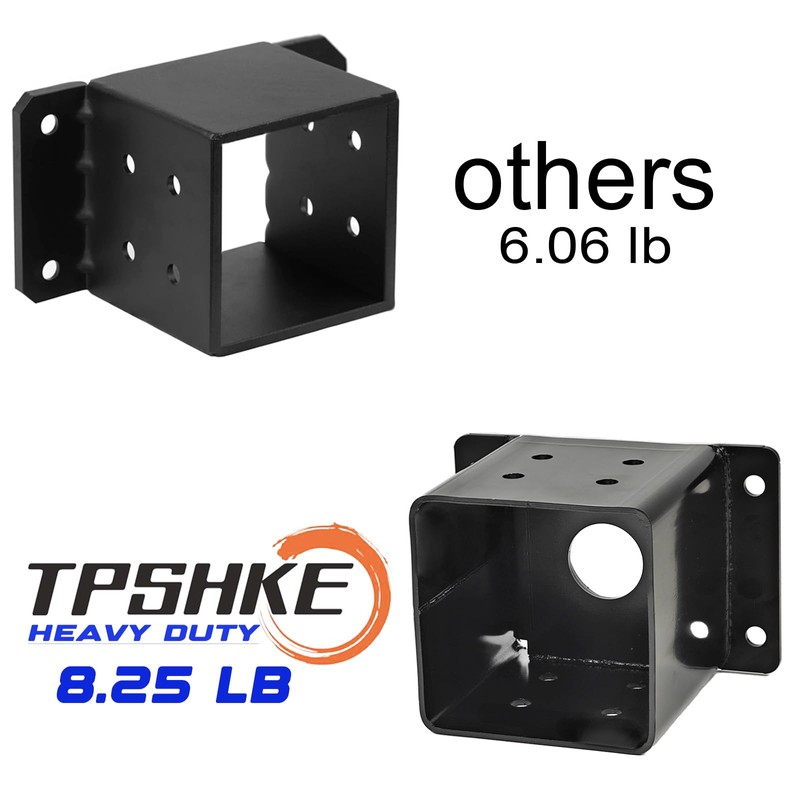 TPSKHE 2 PCS 6"x 6"Post Base with 1” Rise, Heavy