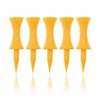 ECADDIE Yellow 45mm Plastic Castle Graduated Golf Tees (25 Pack)