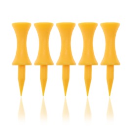 ECADDIE Yellow 45mm Plastic Castle Graduated Golf Tees (25 Pack)