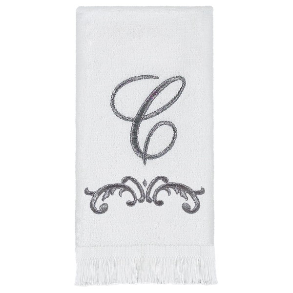 Avanti Linens - Monogram Embroided Fingertip Towel, 100% Cotton Bathroom