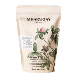 MenoThrive | Suplemento natural | Proteína vegetal | Isoflavonas de soya | Sabor vainilla | 500g | Rinde casi un mes | By MHarmony