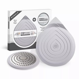 tubring ShowerRing and StopRing Combo, Metal Drain Protector/Sili