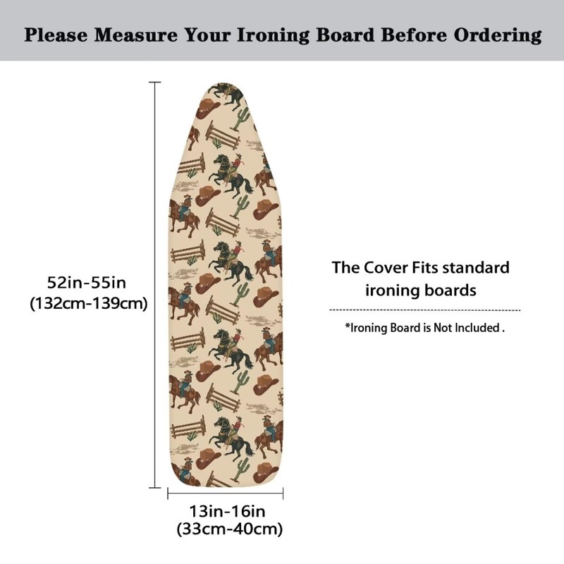 Tongluoye Western Cowboy Horse Ironing Board Cover and Pad Standard