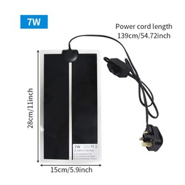 Reptile Heating Mat, Reptile Heat Pad Adjustable Temperature Control Terrarium Pet Tank Warmer Mat Pad for Small Animals Snake Turtle Tortoise Bearded Dragon Gecko (7W)