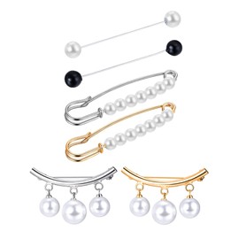 Quesuc 3 Pieces Sweater Shawl Clips Dresses Cardigan Collar Brooch Clip Vintage Shirts Clips for Women Girls