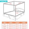 Queen Size Painted Stainless Canopy Bed Frame，with Covered Mosquito Net