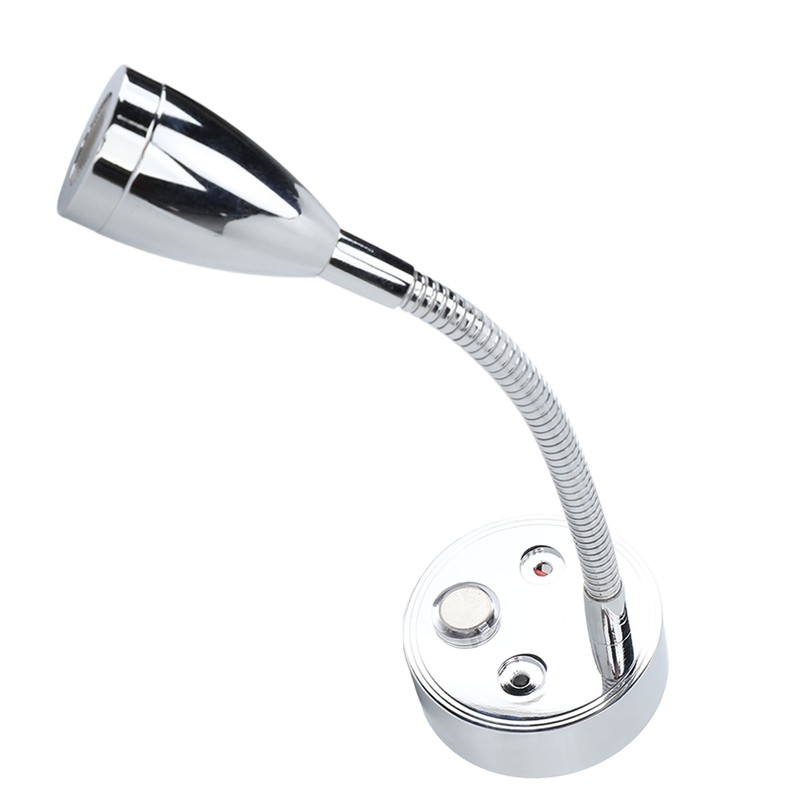 DC12‑24V LED RV Bedside Lamp High Brightness Aluminium Alloy Gooseneck