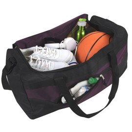 40 Liter, 22 Inch Duffle Bag for Women Men Travel; Large Duffel Bag with Shoulder Strap, Sections (Purple)