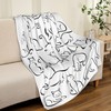 Cat Blanket Soft Cozy Flannel Cat Throw Blanket Warm Lightweight