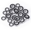 BRKRC 18pcs/Set Steel Rubber Sealed Ball Bearings Kit for 1/10