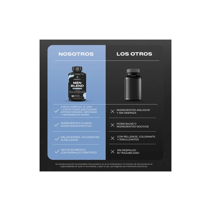 Vital Botanics Multivitamínico + Creatina Hombre 60 Cáps