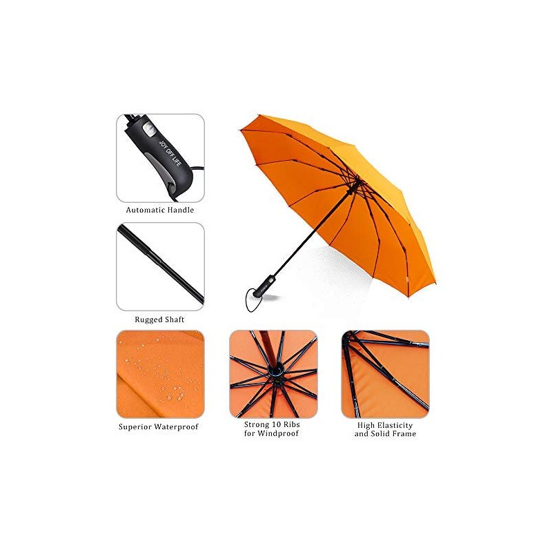 ZOMAKE Compact Umbrella, Auto Open & Close Travel Folding Umbrella,