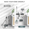 Wall Mount Mop and Broom Holder, HOMEASY Heavy Duty Stainless
