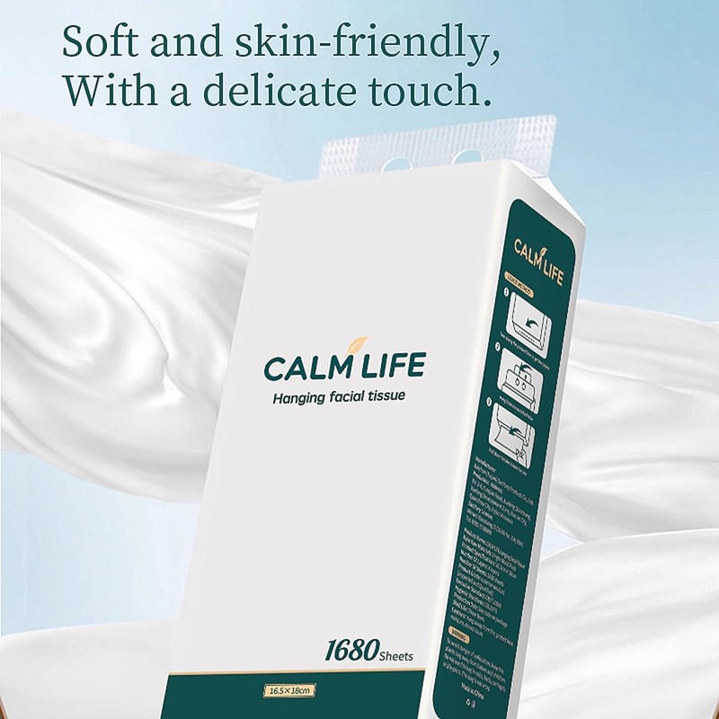 Soft Facial Tissues 4-Ply Hanging Design, 4 Pack (6,720 Sheets