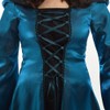 BLESSUME Gothic Renaissance Women Hooded Dress (Blue, 2XL)
