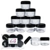Beauticom 12 Pieces 30 Gram 30 ML Empty Clear Round