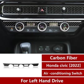 BRMYL Car Air Conditioning Switch Decals for 2022 2023 Honda Civic 11th Gen Accessories Carbon Fiber Interior Stickers