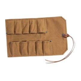 F Fityle Roll up Tool Bag Tool Roll Bag Utility Multipurpose Waxed Canvas Tool Organizer Bag Tool Pouch for Electrician Craft Making