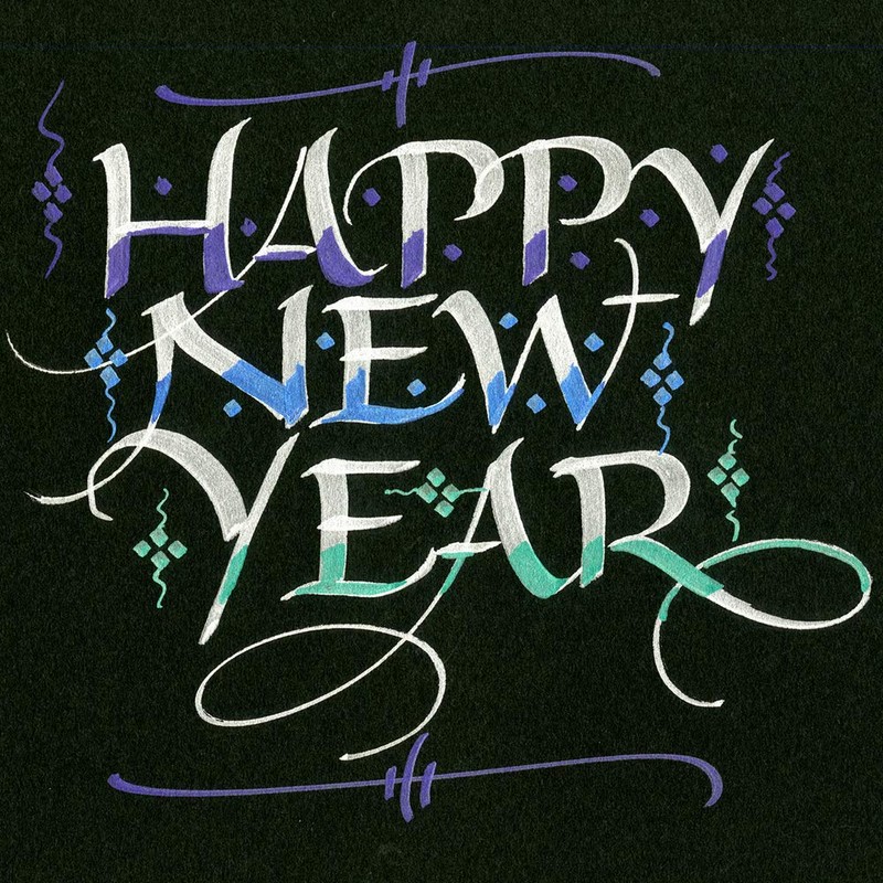 Kuretake ZIG Calligraphy Marker Pens Metallic 6 Colors set, 2mm