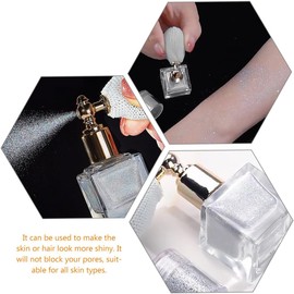 SOIMISS Spray de Purpurina Corporal Plateado Holográfico 1 Botella de 50 Ml Polvo de Brillantina para Maquillaje Cabello y Cuerpo Brillo Cosmético para Fiestas Carnavales y Eventos